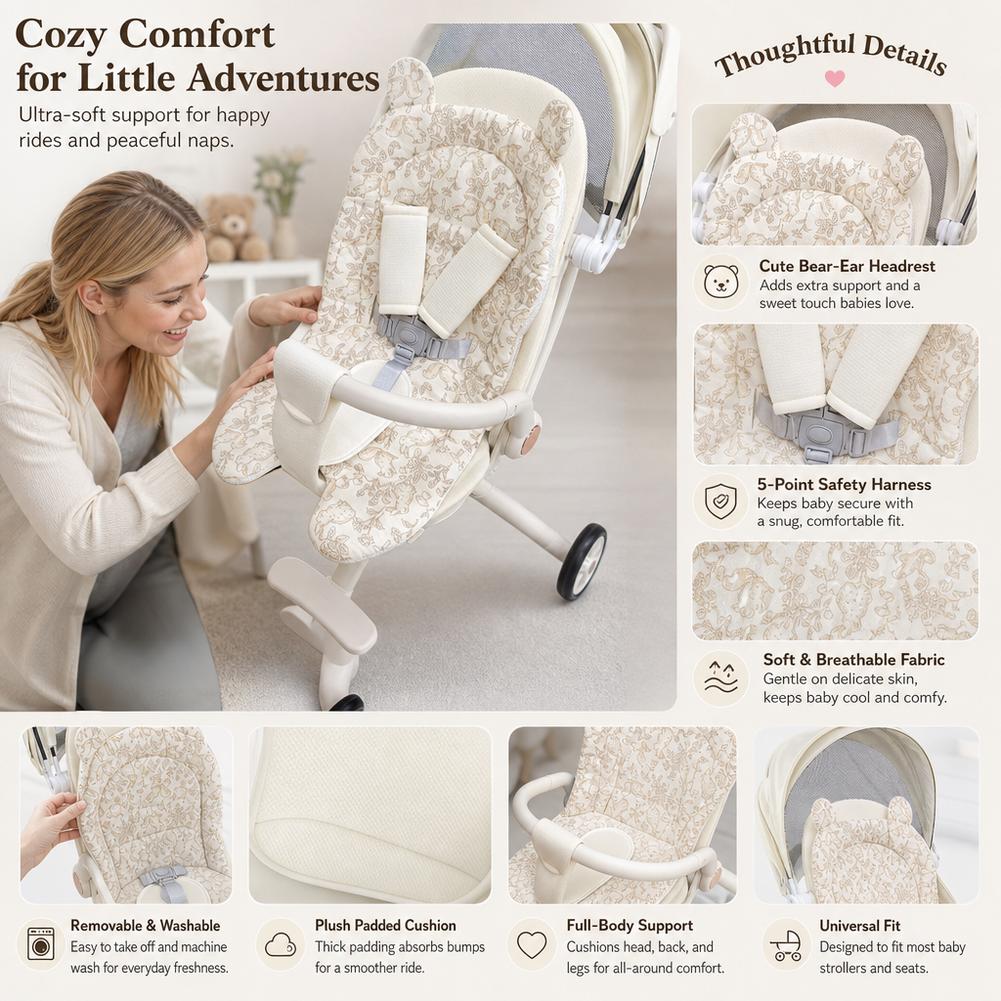 Baby Stroller Seat Cushion Sof - Infant Car Seat Cover ulasan dan harga